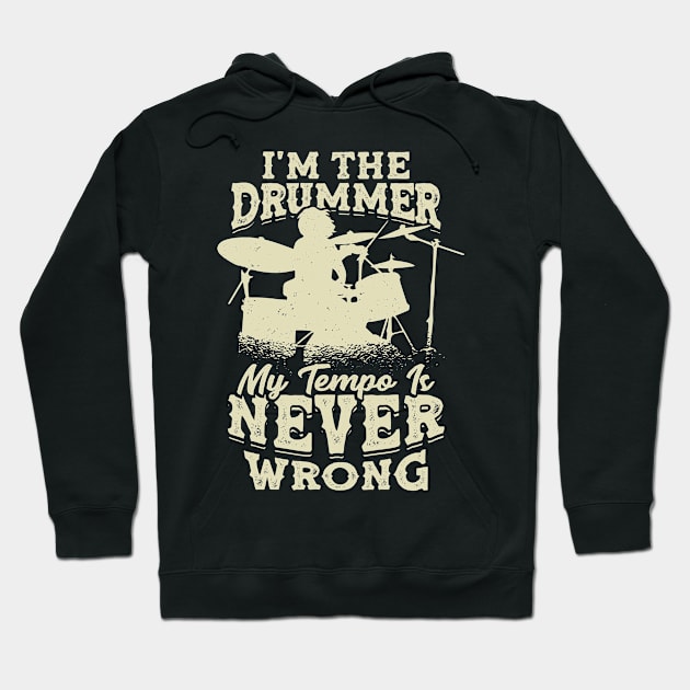 Drums Drumming Drummer Percussionist Gift Hoodie by Dolde08